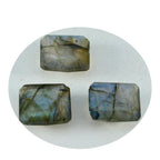 Labradorite 1PC Large 10x14 MM Emerald Faceted Gray Fine Semi Precious Gems