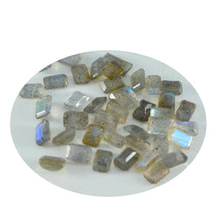 Labradorite 10PC Tiny 3x5 MM Emerald Faceted Gray Genuine Semi Precious Loose Gems
