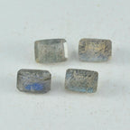 Labradorite 1PC Small 6x9 MM Emerald Faceted Gray Brilliant Semi Precious Loose Gems