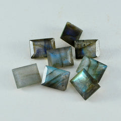 Labradorite 1PC Tiny 4x6 MM Emerald Faceted Gray Superior Semi Precious Loose Gemstone