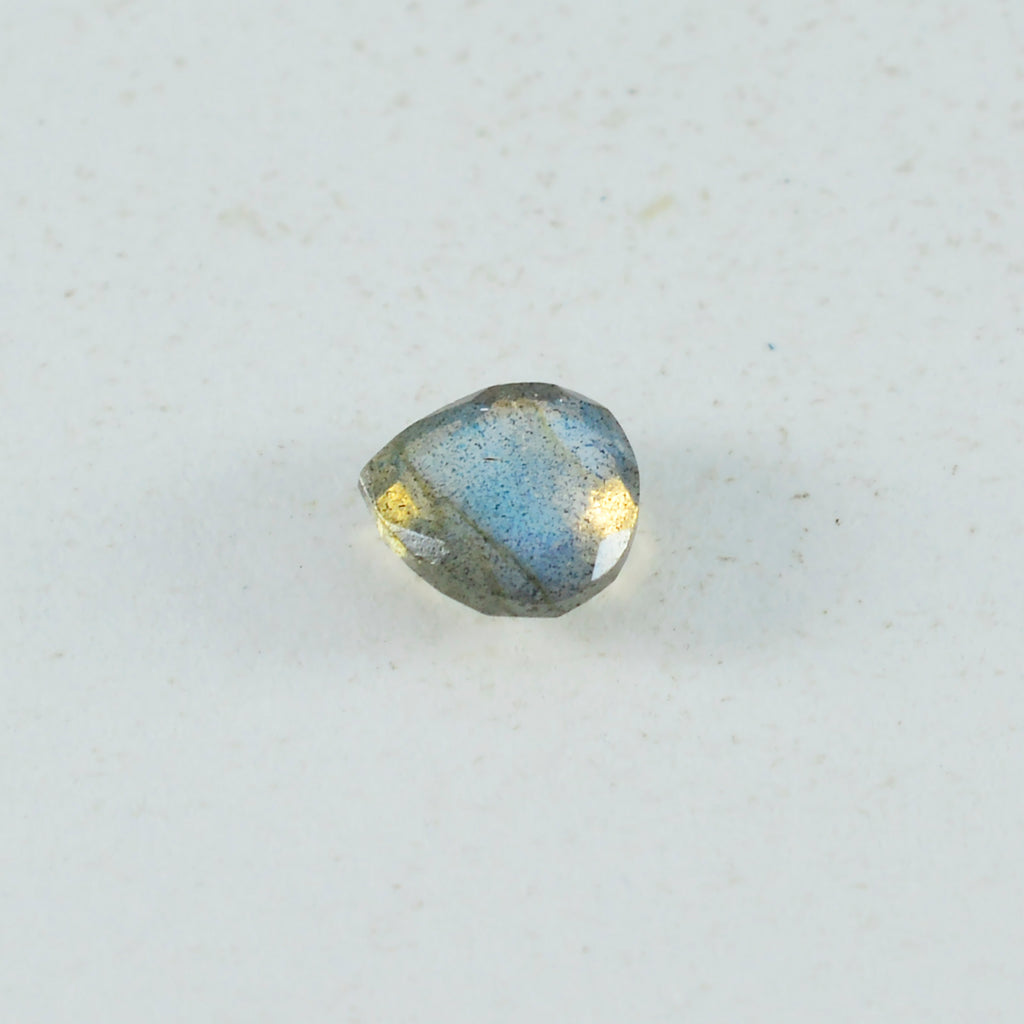 Labradorite 1PC Large 11x11 MM Heart Faceted Gray Fine Semi Precious Loose Gemstone