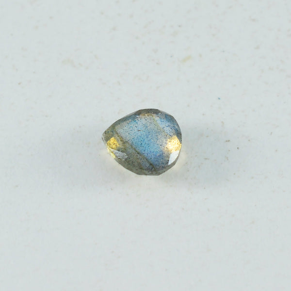 Labradorite 10PC Tiny 3x3 MM Heart Faceted Gray Fiery Semi Precious Loose Gemstone