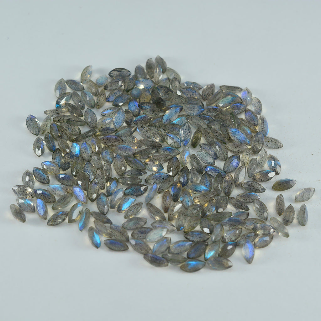 Labradorite 1PC Large 8x16 MM Marquise Faceted Gray Splendid Semi Precious Gems