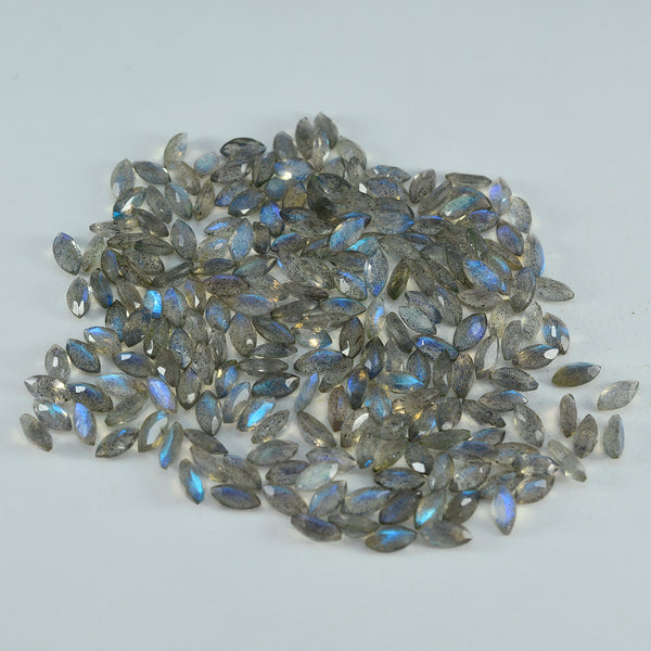 Labradorite 1PC Tiny 3x6 MM Marquise Faceted Gray Pure Semi Precious Loose Gemstones