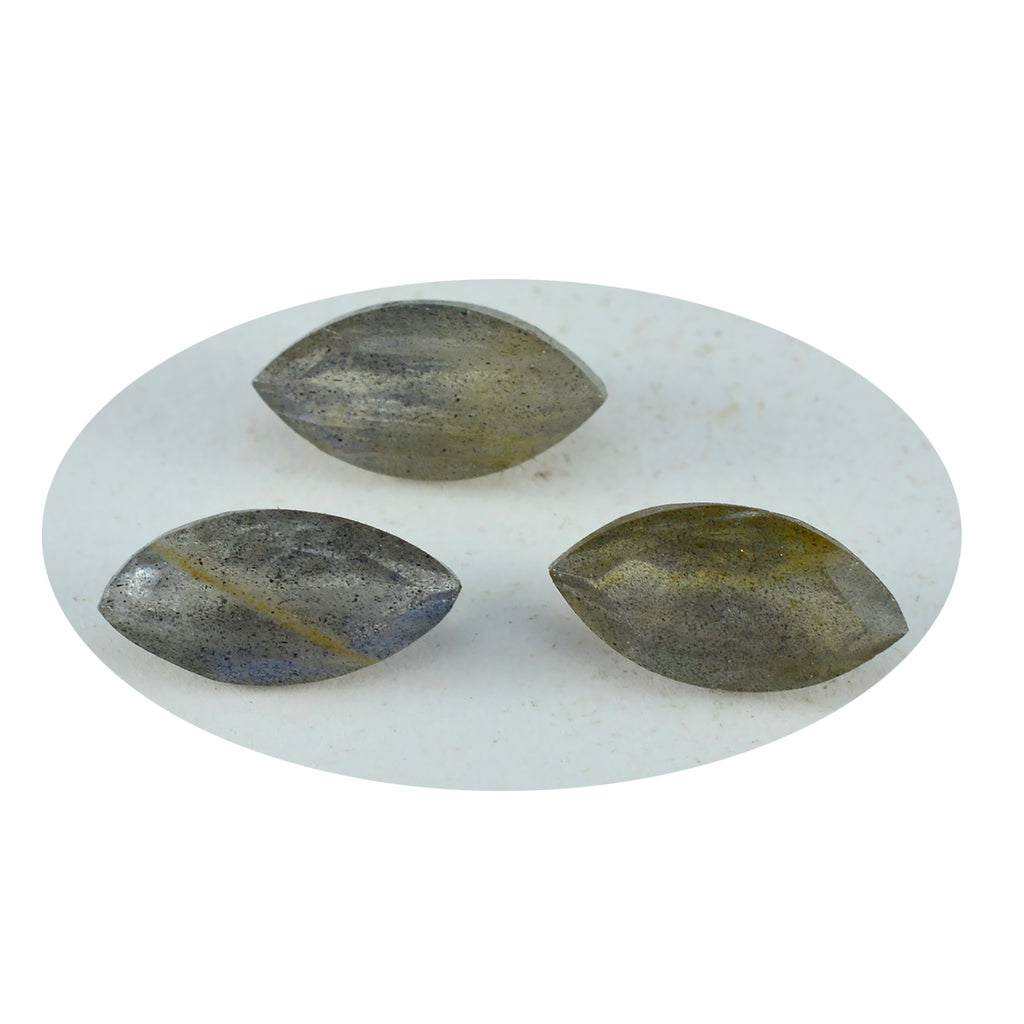 Labradorite 1PC Large 8x16 MM Marquise Faceted Gray Splendid Semi Precious Gems