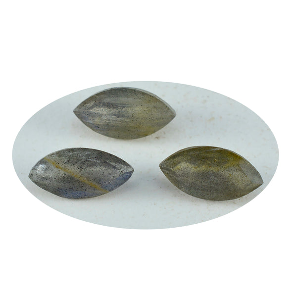 Labradorite 1PC Large 8x16 MM Marquise Faceted Gray Splendid Semi Precious Gems