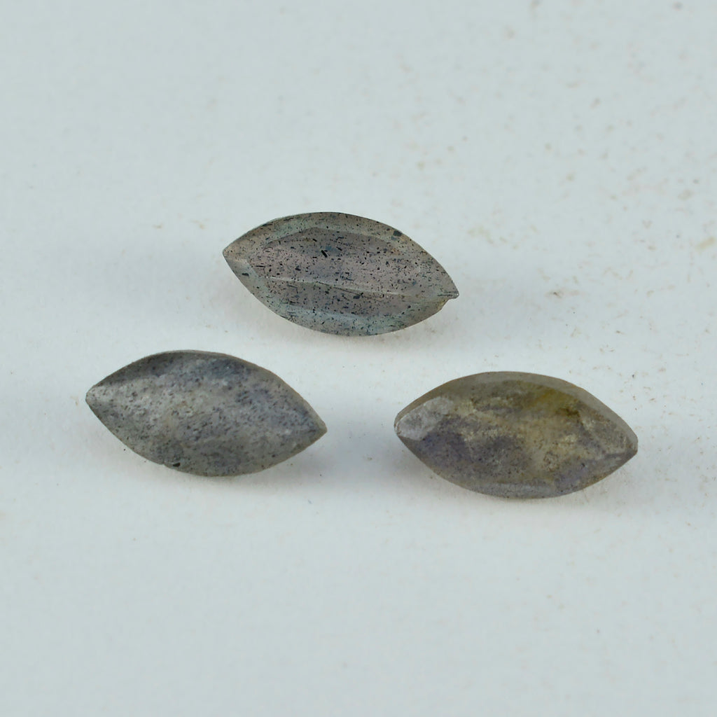 Labradorite 1PC Small 5x10 MM Marquise Faceted Gray Brilliant Semi Precious Loose Gems