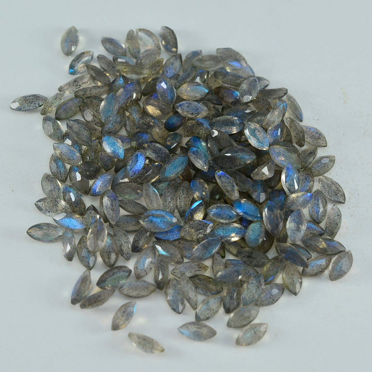 Labradorite 1PC Small 5x10 MM Marquise Faceted Gray Brilliant Semi Precious Loose Gems メイン画像