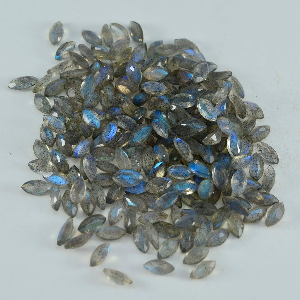 Labradorite 1PC Small 5x10 MM Marquise Faceted Gray Brilliant Semi Precious Loose Gems