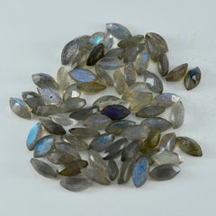 Labradorite 1PC Large 8x16 MM Marquise Faceted Gray Splendid Semi Precious Gems