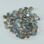 Labradorite 1PC Small 6x8 MM Oval Faceted Gray Fine Semi Precious Gems