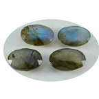 Labradorite 1PC Large 9x11 MM Oval Faceted Gray Pure Semi Precious Loose Gems