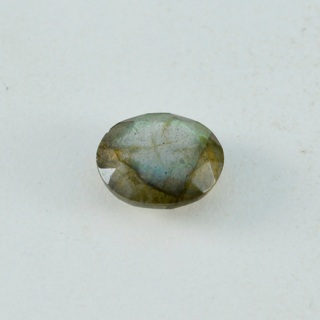 Labradorite 1PC Chunky 15x20 MM Oval Faceted Gray Luster Semi Precious Loose Gemstones