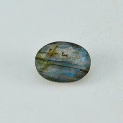 Labradorite 1PC Chunky 12x16 MM Oval Faceted Gray Polished Semi Precious Loose Gems