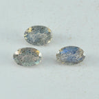 Labradorite 1PC Small 6x8 MM Oval Faceted Gray Fine Semi Precious Gems