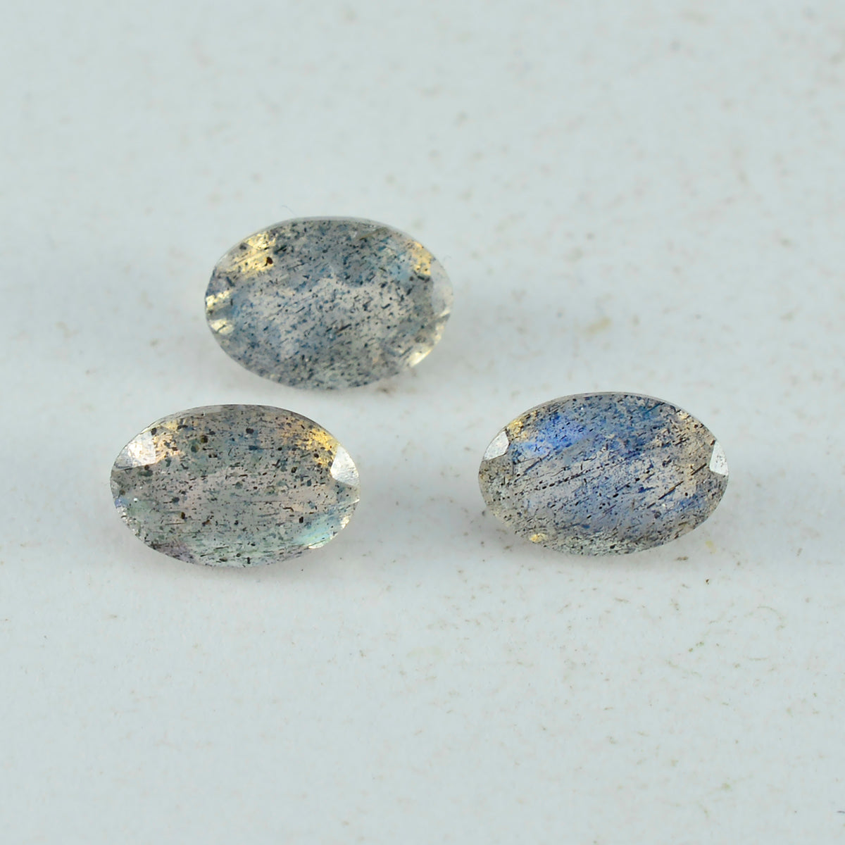 Labradorite 1PC Small 6x8 MM Oval Faceted Gray Fine Semi Precious Gems