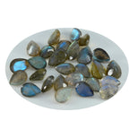 Labradorite 1PC Tiny 4x6 MM Pear Faceted Gray Sparkling Semi Precious Gems