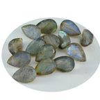 Labradorite 1PC Small 6x8 MM Pear Faceted Gray Splendid Semi Precious Loose Gemstone