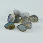 Labradorite 1PC Tiny 5x7 MM Pear Faceted Gray Polished Semi Precious Loose Gems