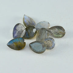 Labradorite 1PC Tiny 5x7 MM Pear Faceted Gray Polished Semi Precious Loose Gems