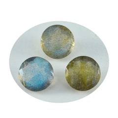 Labradorite 1PC Large 10x10 MM Round Faceted Gray Shine Semi Precious Loose Gems