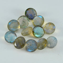 Labradorite 1PC Large 10x10 MM Round Faceted Gray Shine Semi Precious Loose Gems