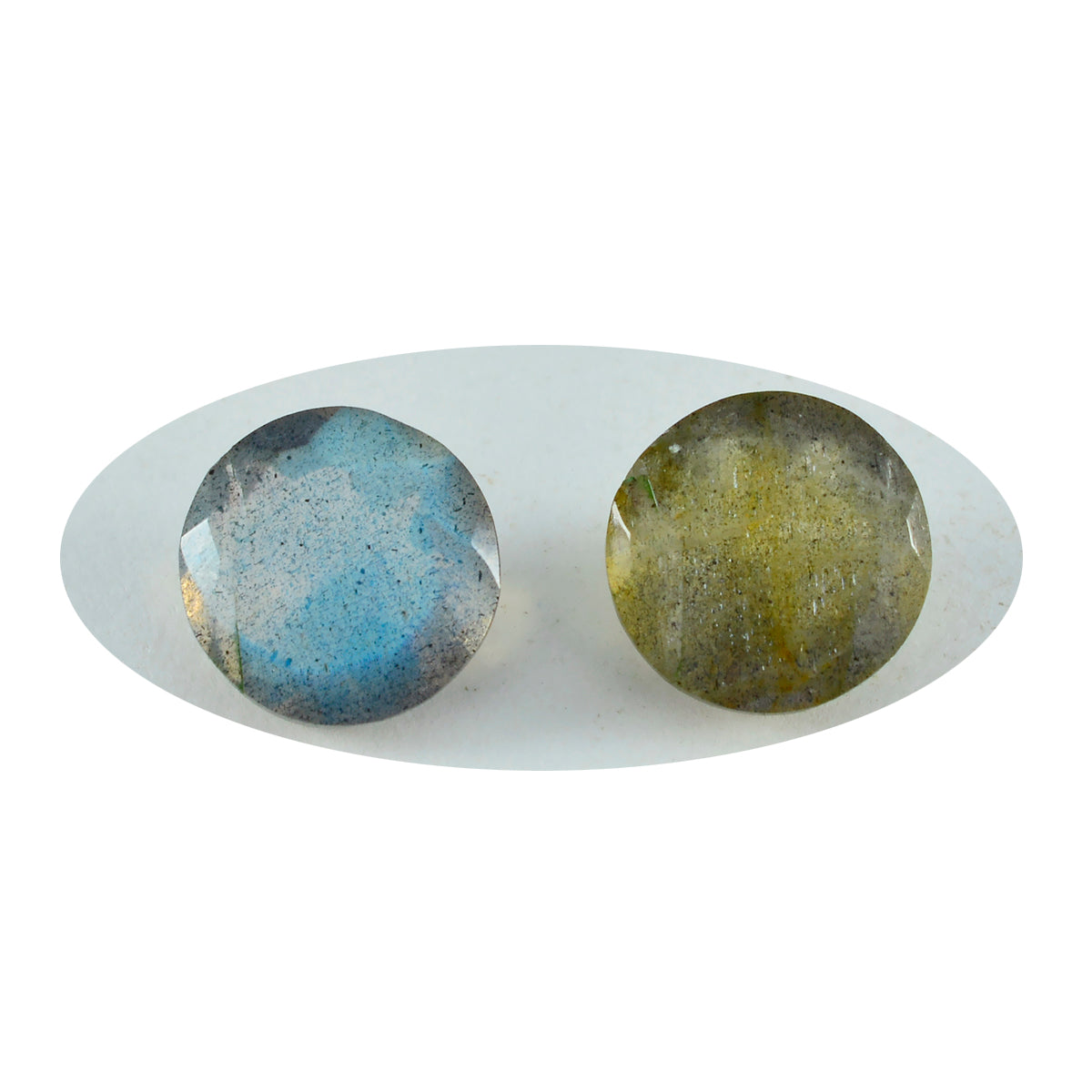 Labradorite 1PC Large 11x11 MM Round Faceted Gray Fine Semi Precious Loose Gemstone