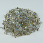 Labradorite 10PC Tiny 5x5 MM Round Faceted Gray Sparkling Semi Precious Gems