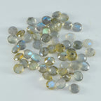 Labradorite 1PC Tiny 6x6 MM Round Faceted Gray Polished Semi Precious Loose Gems