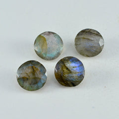 Labradorite 1PC Large 10x10 MM Round Faceted Gray Shine Semi Precious Loose Gems