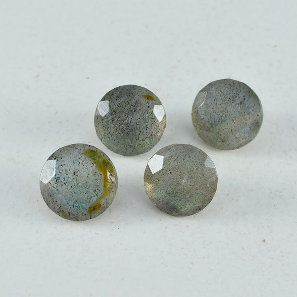 Labradorite 1PC Chunky 16x16 MM Round Faceted Gray Pure Semi Precious Loose Gemstones