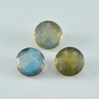 Labradorite 10PC Tiny 3x3 MM Round Faceted Gray Fiery Semi Precious Loose Gemstone