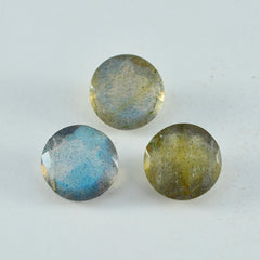 Labradorite 10PC Tiny 3x3 MM Round Faceted Gray Fiery Semi Precious Loose Gemstone