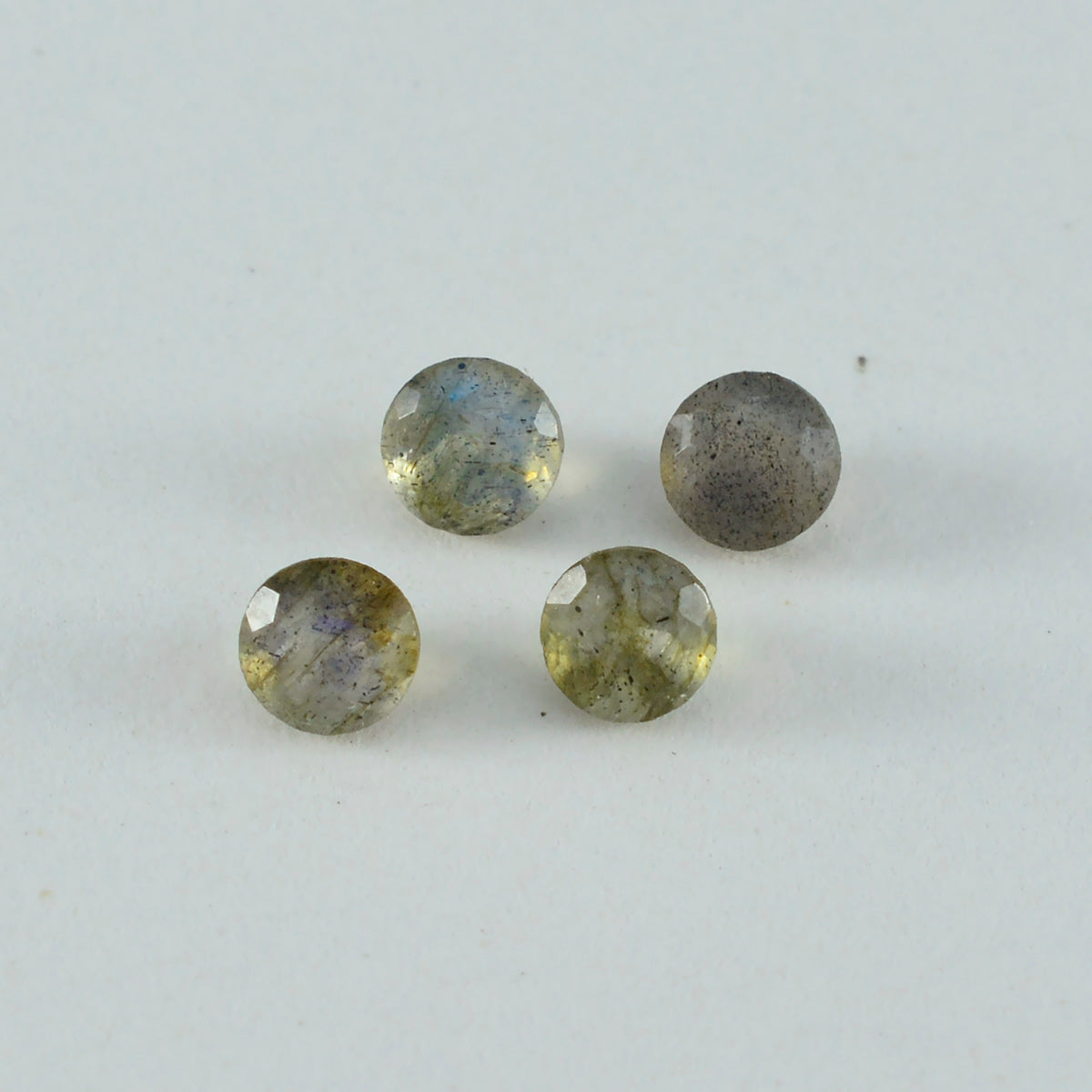 Labradorite 1PC Medium 9x9 MM Round Faceted Gray Lustrous Semi Precious Gems