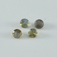 Labradorite 1PC Medium 9x9 MM Round Faceted Gray Lustrous Semi Precious Gems