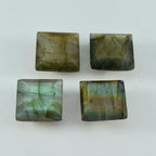 Labradorite 1PC Chunky 14x14 MM Square Faceted Gray Genuine Semi Precious Loose Gems