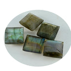 Labradorite 1PC Large 12x12 MM Square Faceted Gray High Quality Semi Precious Loose Gemstones