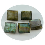 Labradorite 1PC Chunky 14x14 MM Square Faceted Gray Genuine Semi Precious Loose Gems