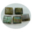 Labradorite 1PC Chunky 14x14 MM Square Faceted Gray Genuine Semi Precious Loose Gems