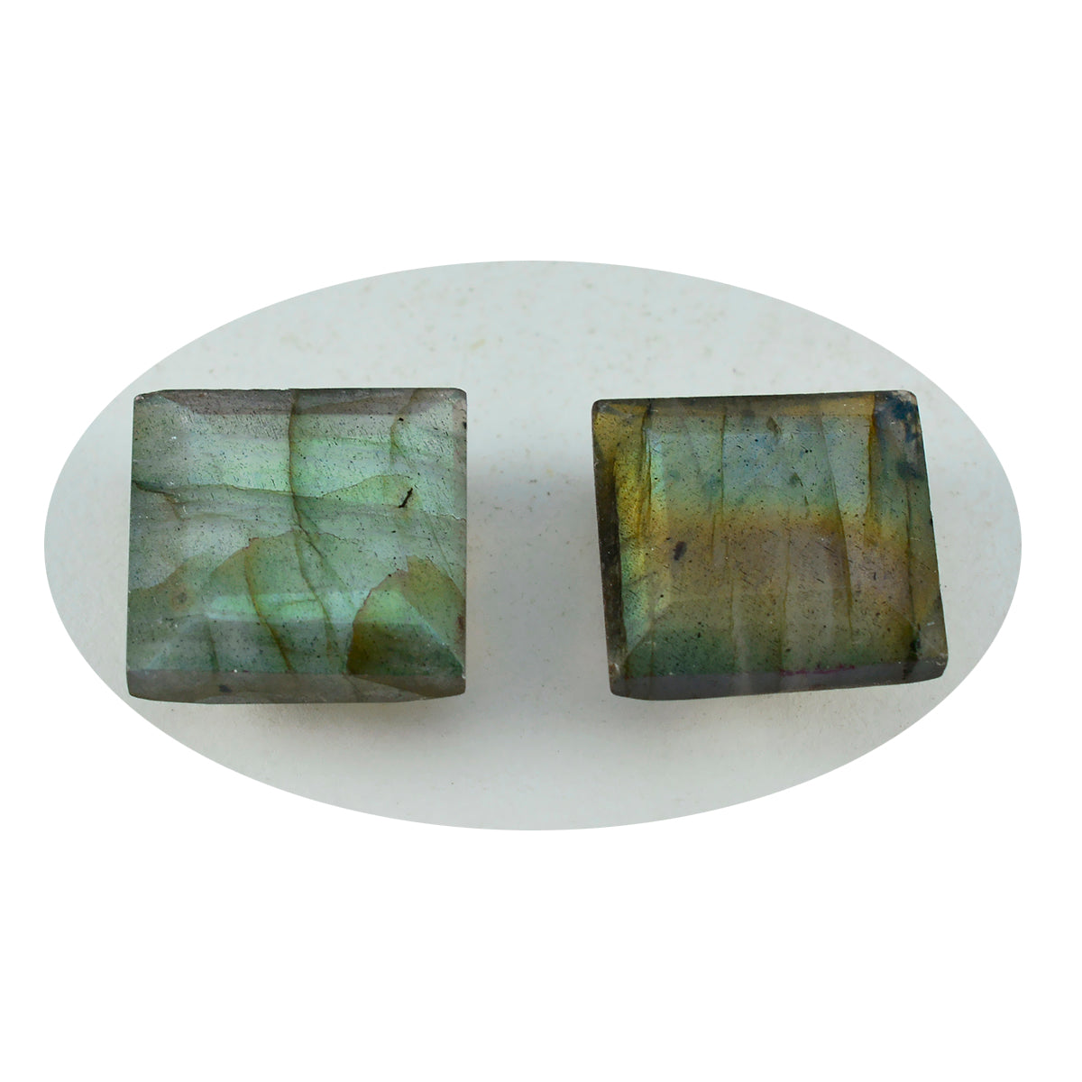 Labradorite 1PC Chunky 15x15 MM Square Faceted Gray Superior Semi Precious Loose Gemstone