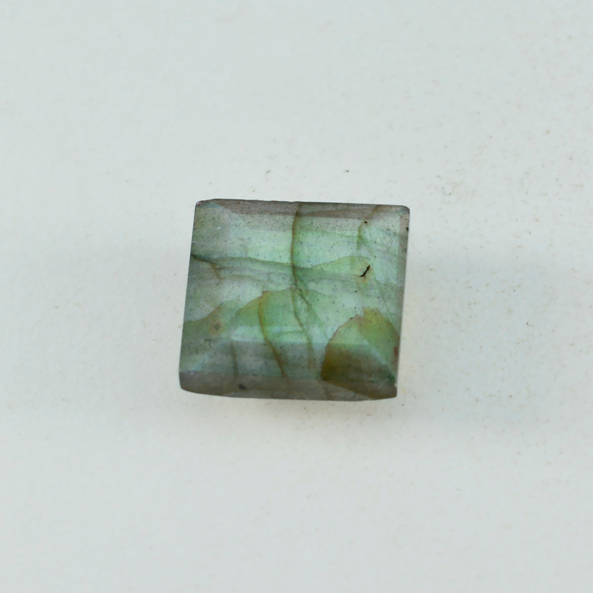 Labradorite 1PC Chunky 13x13 MM Square Faceted Gray Natural Semi Precious Gems