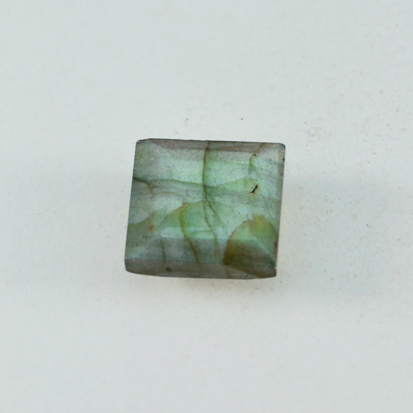 Labradorite 1PC Chunky 13x13 MM Square Faceted Gray Natural Semi Precious Gems