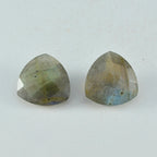Labradorite 1PC Large 11x11 MM Triangle Faceted Gray Fine Semi Precious Loose Gemstone