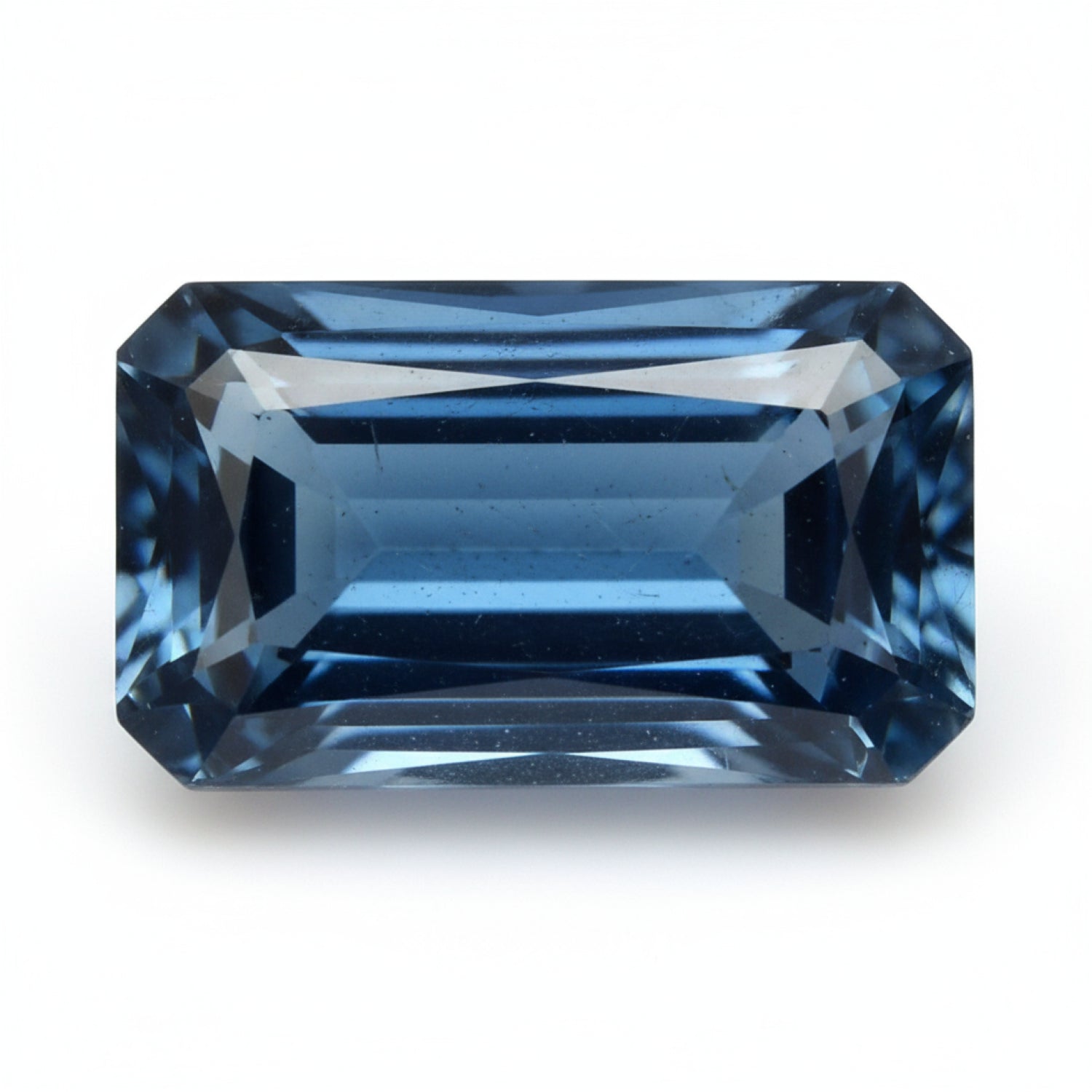 London Blue topaz 1PC Chunky 10x20 MM Baguette Faceted Blue Brilliant Semi Precious Loose Gems