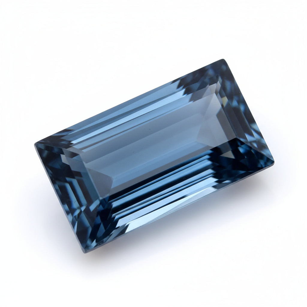 London Blue topaz 1PC Large 8x16 MM Baguette Faceted Blue Fiery Semi Precious Gems