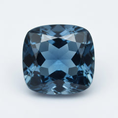 London Blue topaz 1PC Large 11x11 MM Cushion Faceted Blue Fine Semi Precious Loose Gemstone