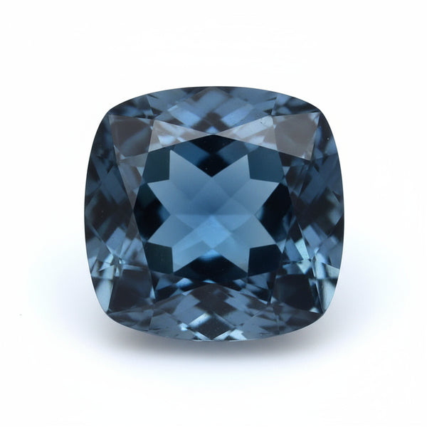 London Blue topaz 1PC Large 12x12 MM Cushion Faceted Blue High-Quality Semi Precious Loose Gemstones