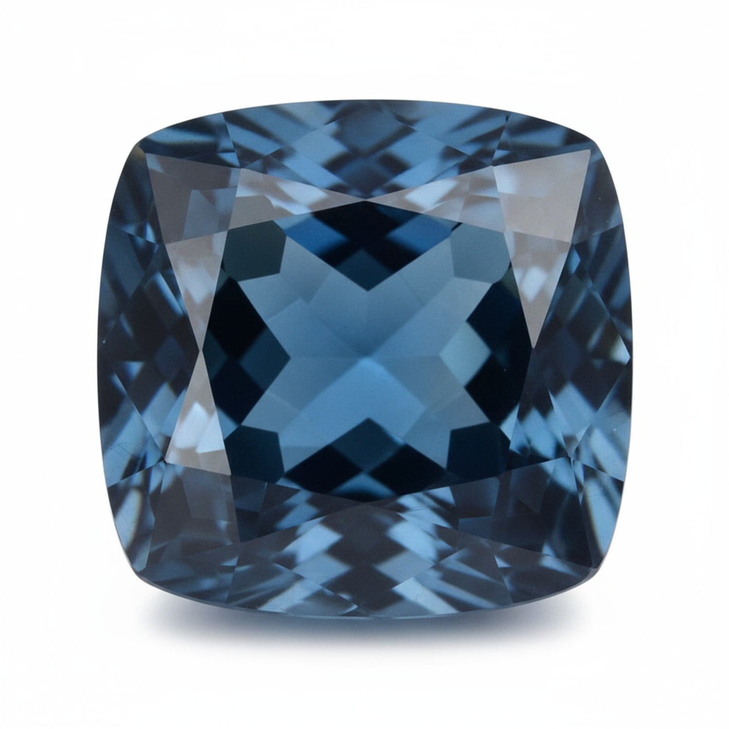 London Blue topaz 1PC Large 12x12 MM Cushion Faceted Blue High-Quality Semi Precious Loose Gemstones Sekundär produktbild