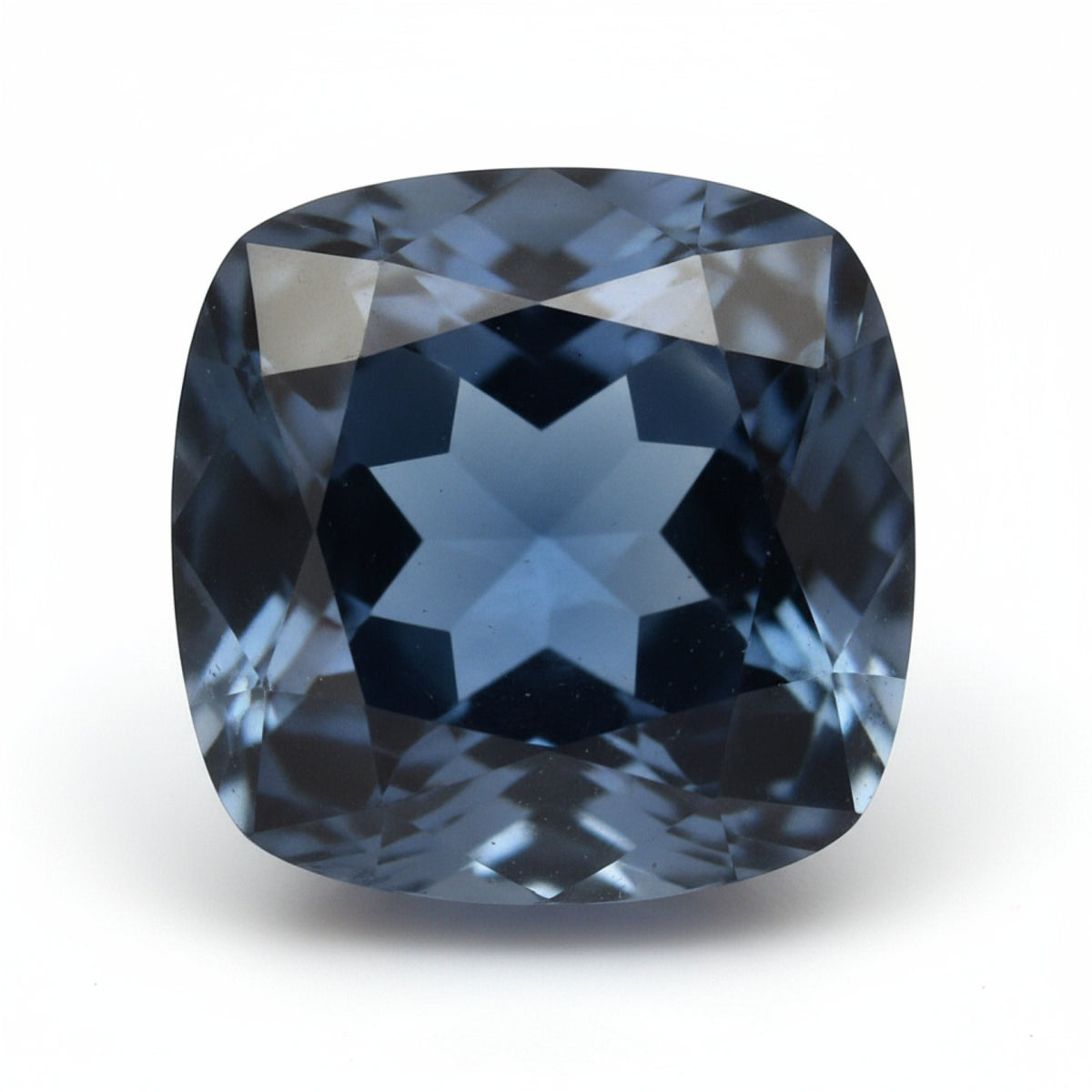London Blue topaz 1PC Chunky 13x13 MM Cushion Faceted Blue Natural Semi Precious Gems