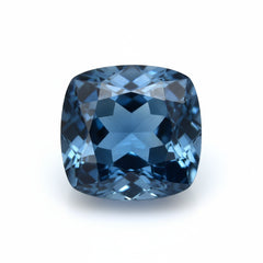 London Blue topaz 1PC Chunky 14x14 MM Cushion Faceted Blue Genuine Semi Precious Loose Gems
